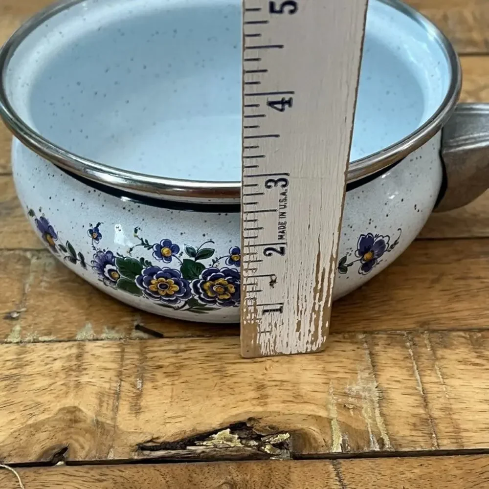 Vintage Asta Germany Enamel Cookware Saucepan t 6.5
